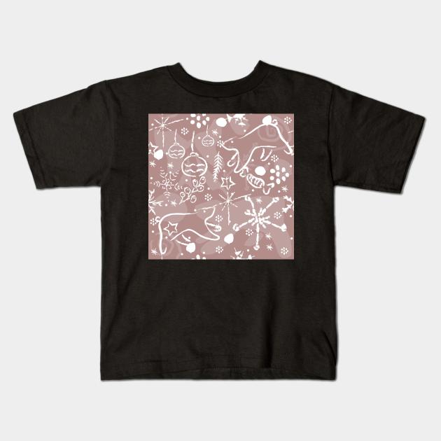 Winter Pattern Kids T-Shirt by Countryside